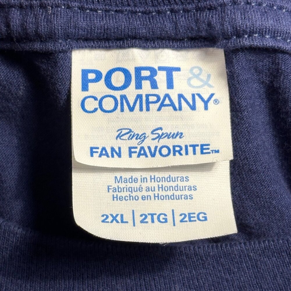 The Chatty Elf Christmas Cotton T-Shirt Navy Blue 2XL Port & Company Ring Spun - Picture 3 of 8